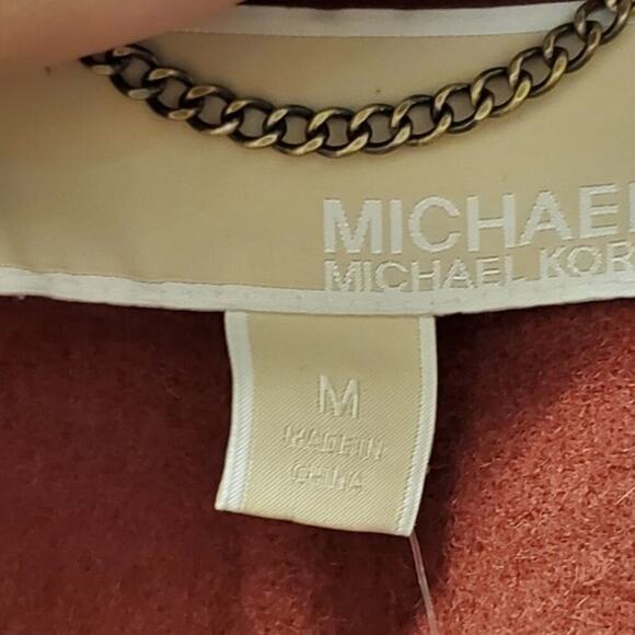 Michael Kors‎ Women's Orange Wool Blend Belted Wrap Coat Size M - Picture 7 of 8